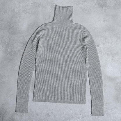 2026AW【10月下旬お届け予定】 F-KN-05「Pure Feather Silk」Rib turtle knit【全4色】