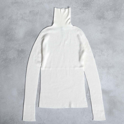 2026AW【10月下旬お届け予定】 F-KN-05「Pure Feather Silk」Rib turtle knit【全4色】
