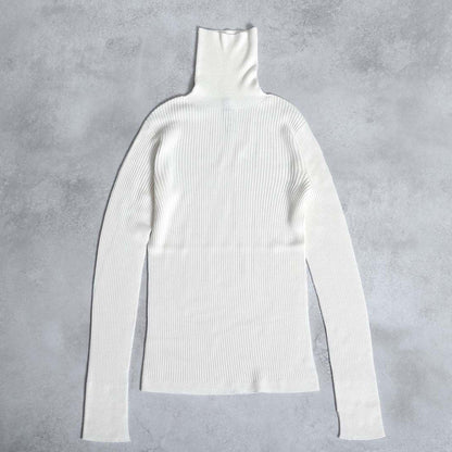 2026AW【10月下旬お届け予定】 F-KN-05「Pure Feather Silk」Rib turtle knit【全4色】