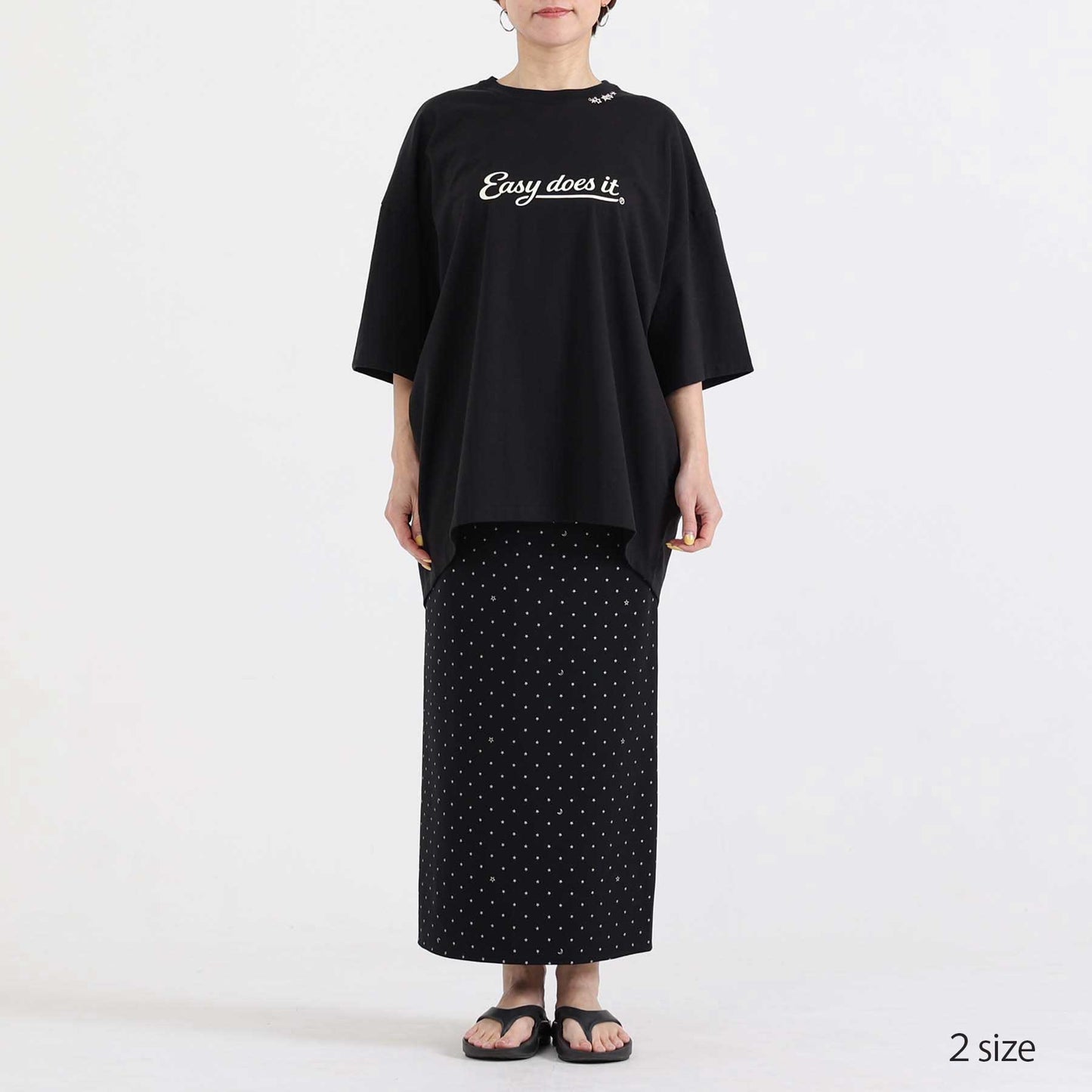 F-CS-10H「Snowmelt knit」Logo tee【BLACK】