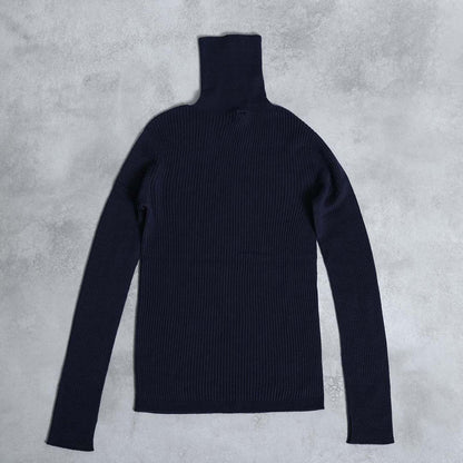 2026AW【10月下旬お届け予定】 F-KN-05「Pure Feather Silk」Rib turtle knit【全4色】