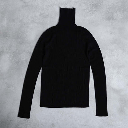 2026AW【10月下旬お届け予定】 F-KN-05「Pure Feather Silk」Rib turtle knit【全4色】