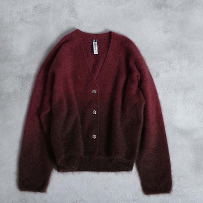 2026AW【10月下旬お届け予定】 F-KN-07「Pure Feather cashmere」V-neck cardigan【全4色】