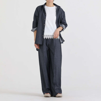 C-BL-83 知更鸟花衬衫 白色