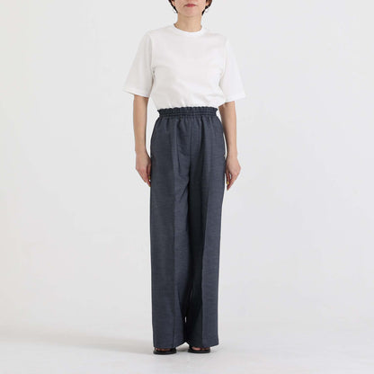 F-PT-10「Function light denim」Easy wide pants【NAVY】