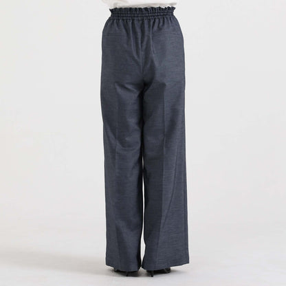 F-PT-10「Function light denim」Easy wide pants【NAVY】