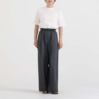 F-PT-10「Function light denim」Easy wide pants【BLACK】