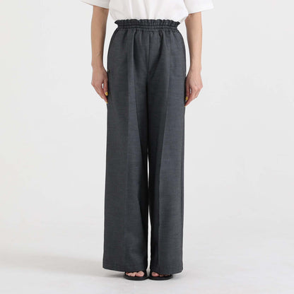 F-PT-10「Function light denim」Easy wide pants【BLACK】