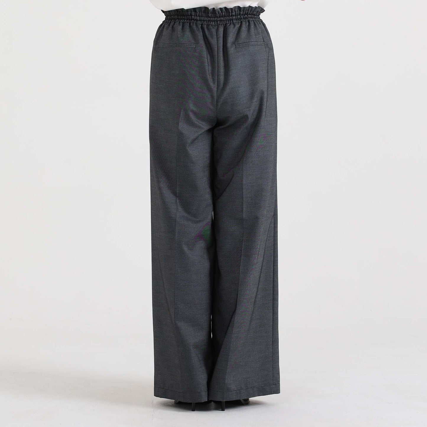 F-PT-10「Function light denim」Easy wide pants【BLACK】