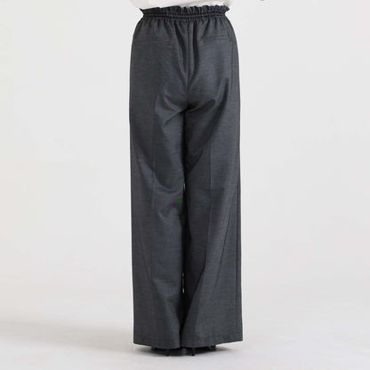 F-PT-10「Function light denim」Easy wide pants【BLACK】