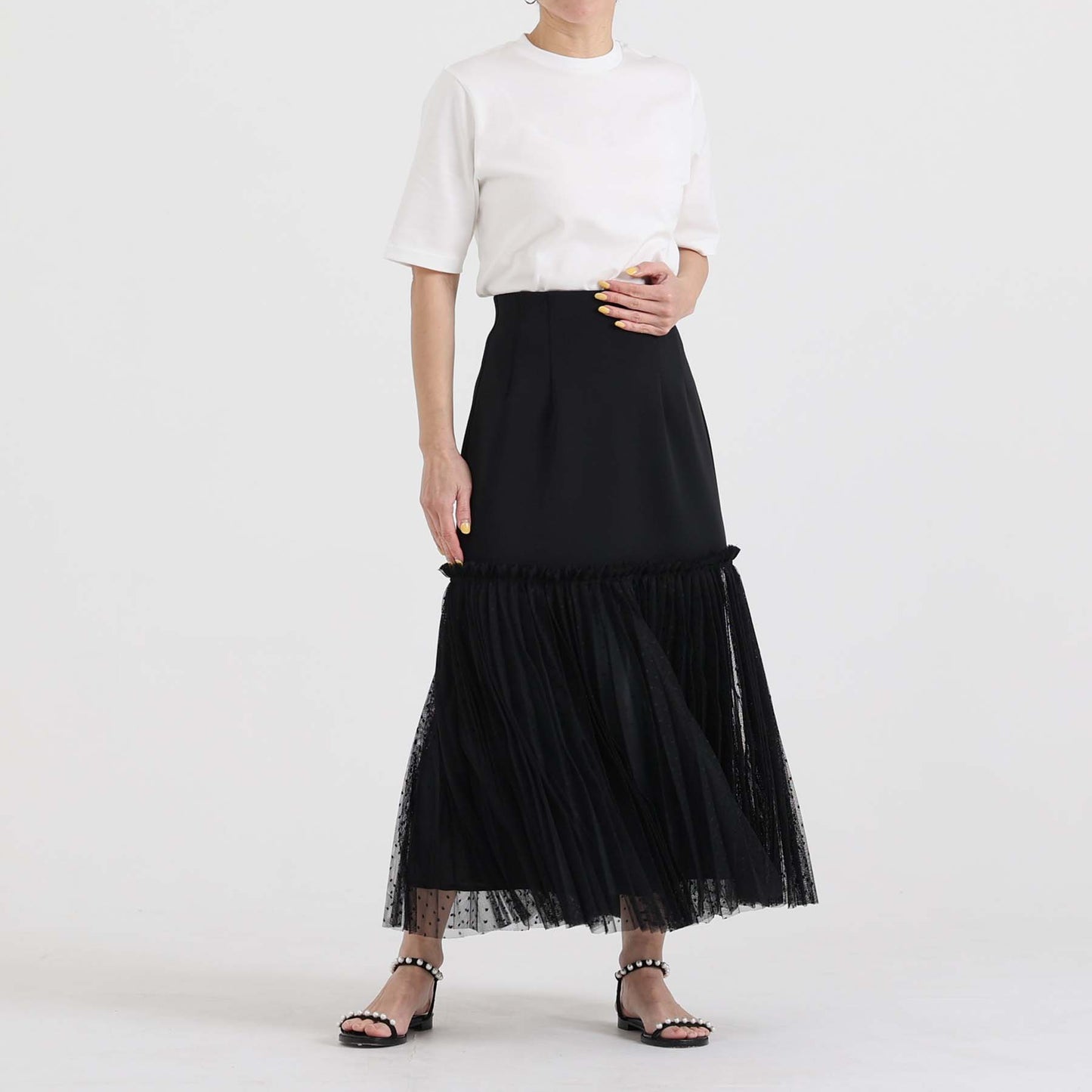 C-BL-83 Robin flower blouse WHITE