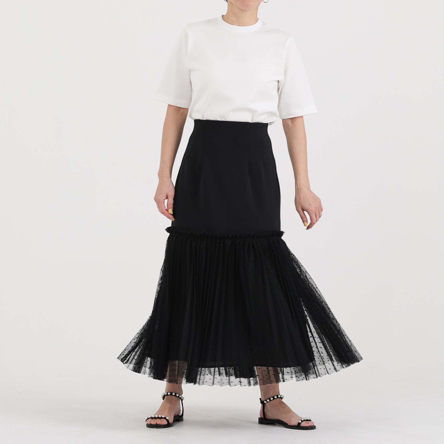 C-BL-83 Robin flower blouse WHITE