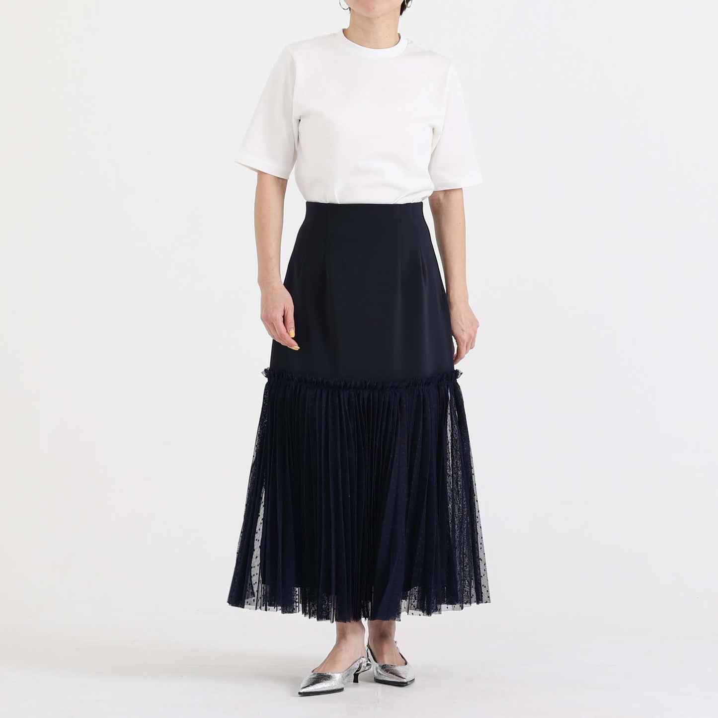 C-BL-83 Robin flower blouse WHITE