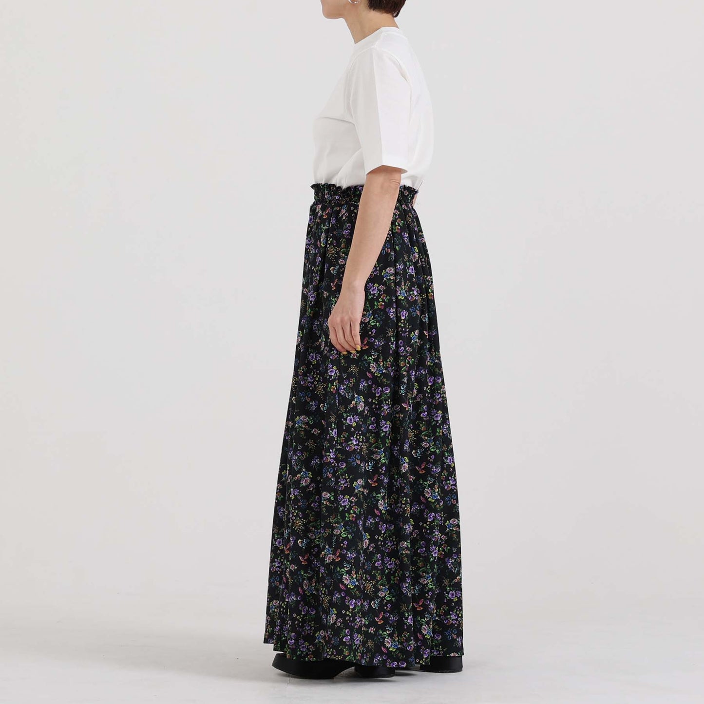 C-BL-83 Robin flower blouse WHITE