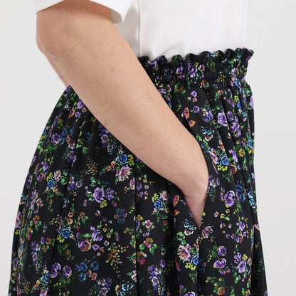 C-BL-83 Robin flower blouse WHITE