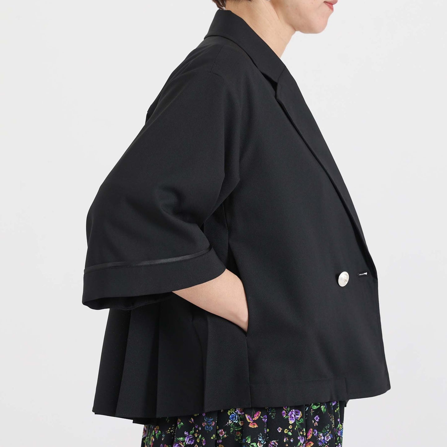 C-BL-83 Robin flower blouse WHITE