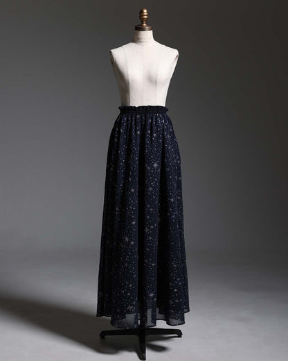 2026AW【10月中旬お届け予定】 F-SK-14「Nocturne Veil」Long skirt【全2色】