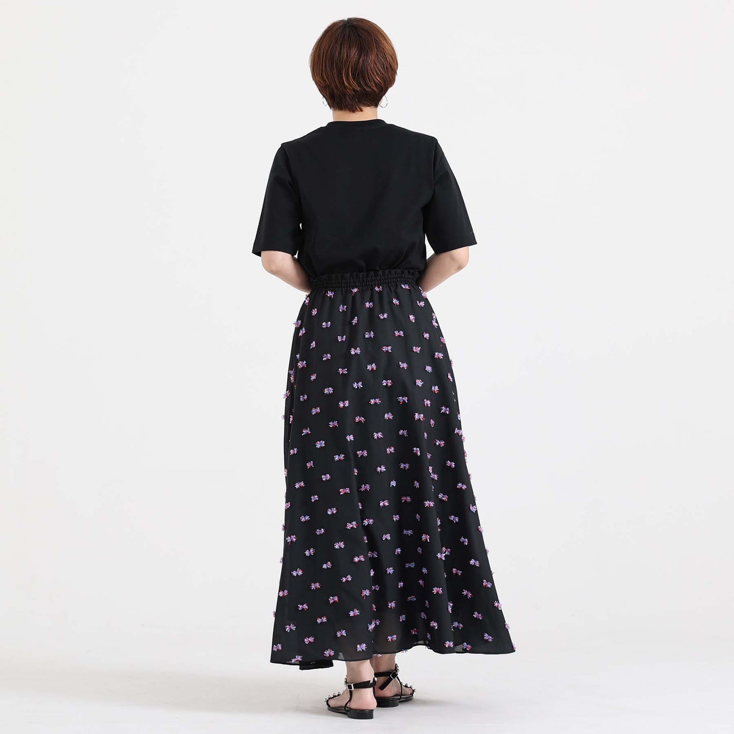 C-BL-83 Robin flower blouse WHITE