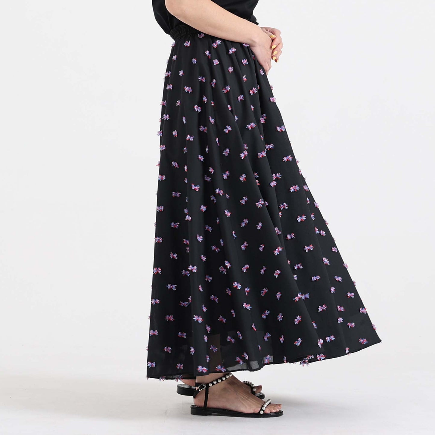 C-BL-83 Robin flower blouse WHITE