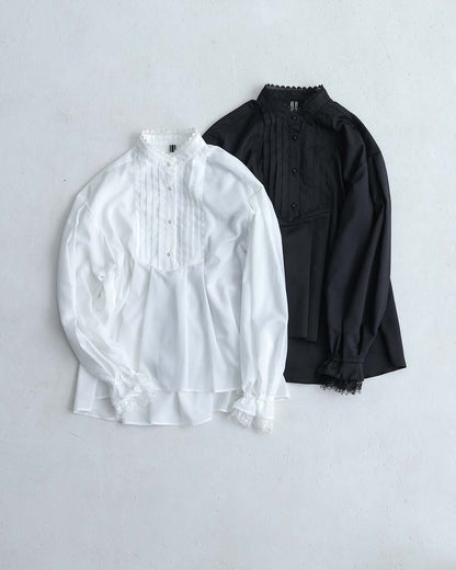 C-BL-83 Robin flower blouse WHITE