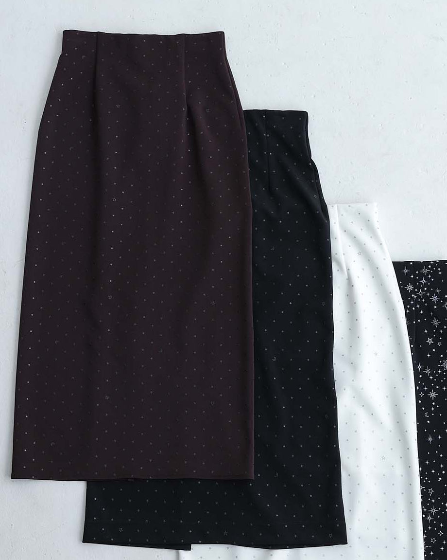 2026AW【10月下旬お届け予定】 F-SK-15「Stella dot knit」Straight skirt【全3色】