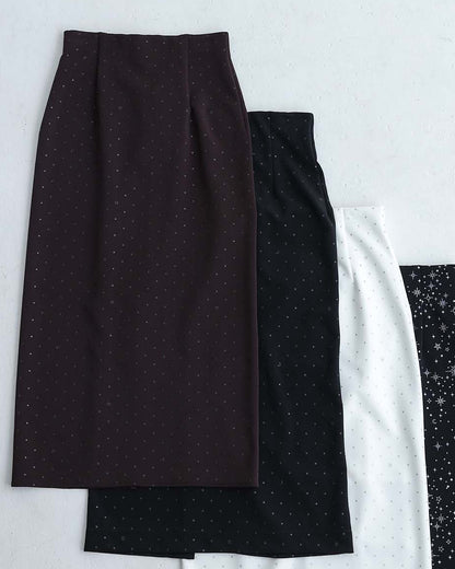 2026AW【10月下旬お届け予定】 F-SK-15「Stella dot knit」Straight skirt【全3色】