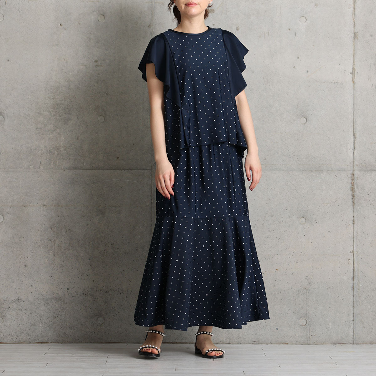 C-SK-121「Stella dot jersey」Mermaid skirt NAVY