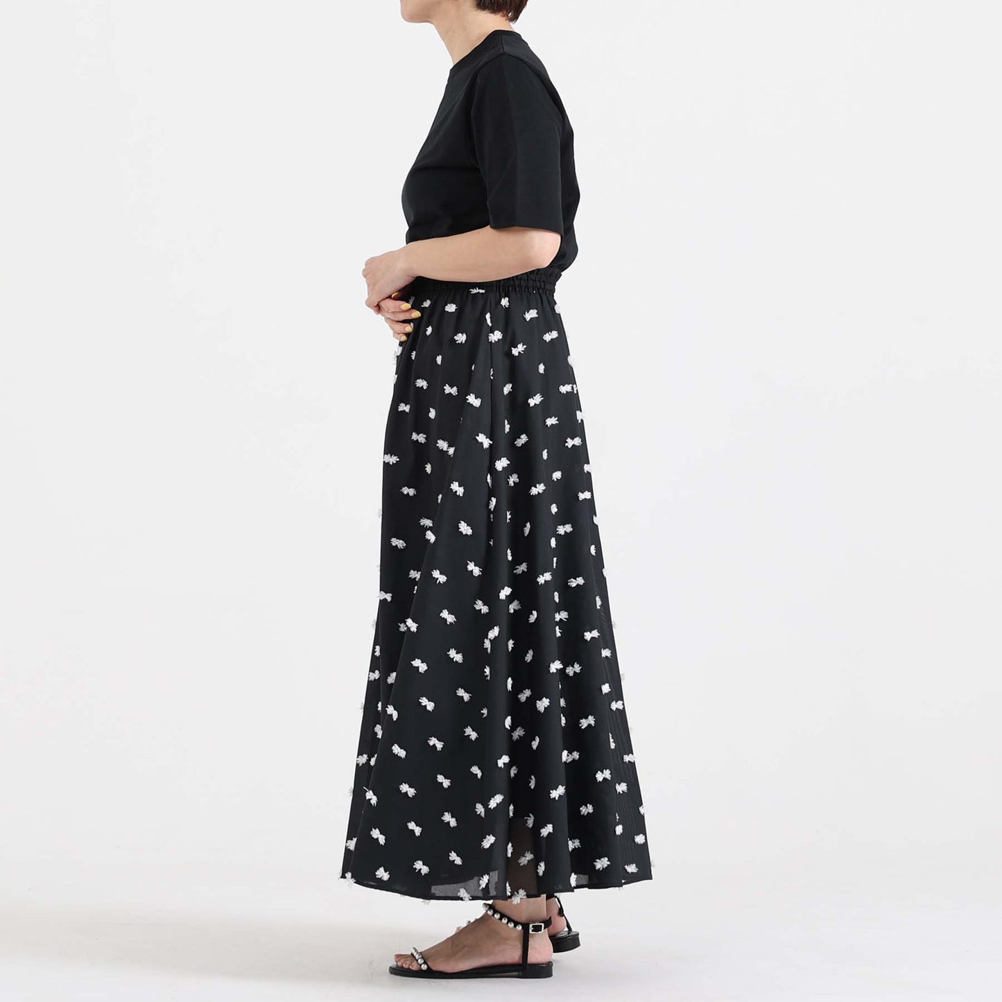 C-BL-83 Robin flower blouse WHITE