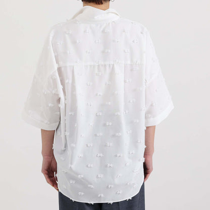 C-BL-83 Robin flower blouse WHITE