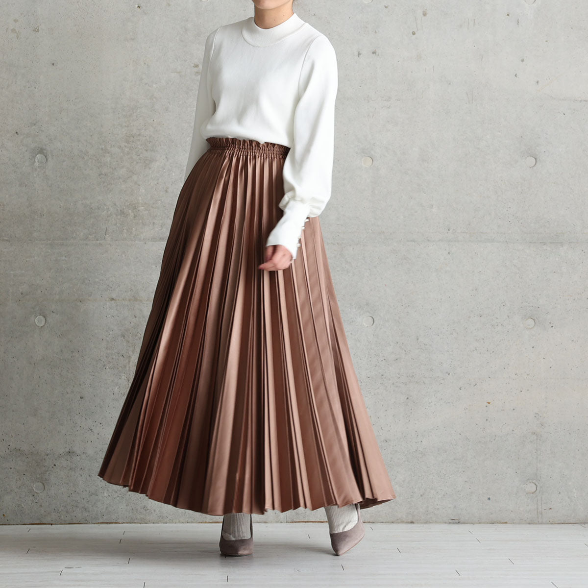 C-KN-33B「Earring cuffs knit」High-neck knit【全5色】