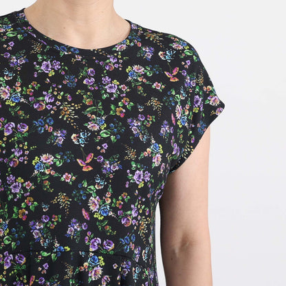 C-BL-83 Robin flower blouse WHITE