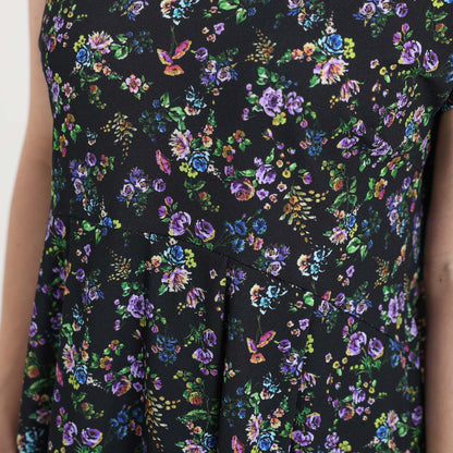 C-BL-83 Robin flower blouse WHITE