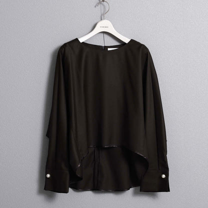 2026AW【10月下旬お届け予定】 F-BL-07「Super140’s Luxe Wool」Dolman sleeve blouse【全2色】
