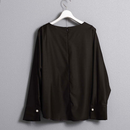 2026AW【10月下旬お届け予定】 F-BL-07「Super140’s Luxe Wool」Dolman sleeve blouse【全2色】