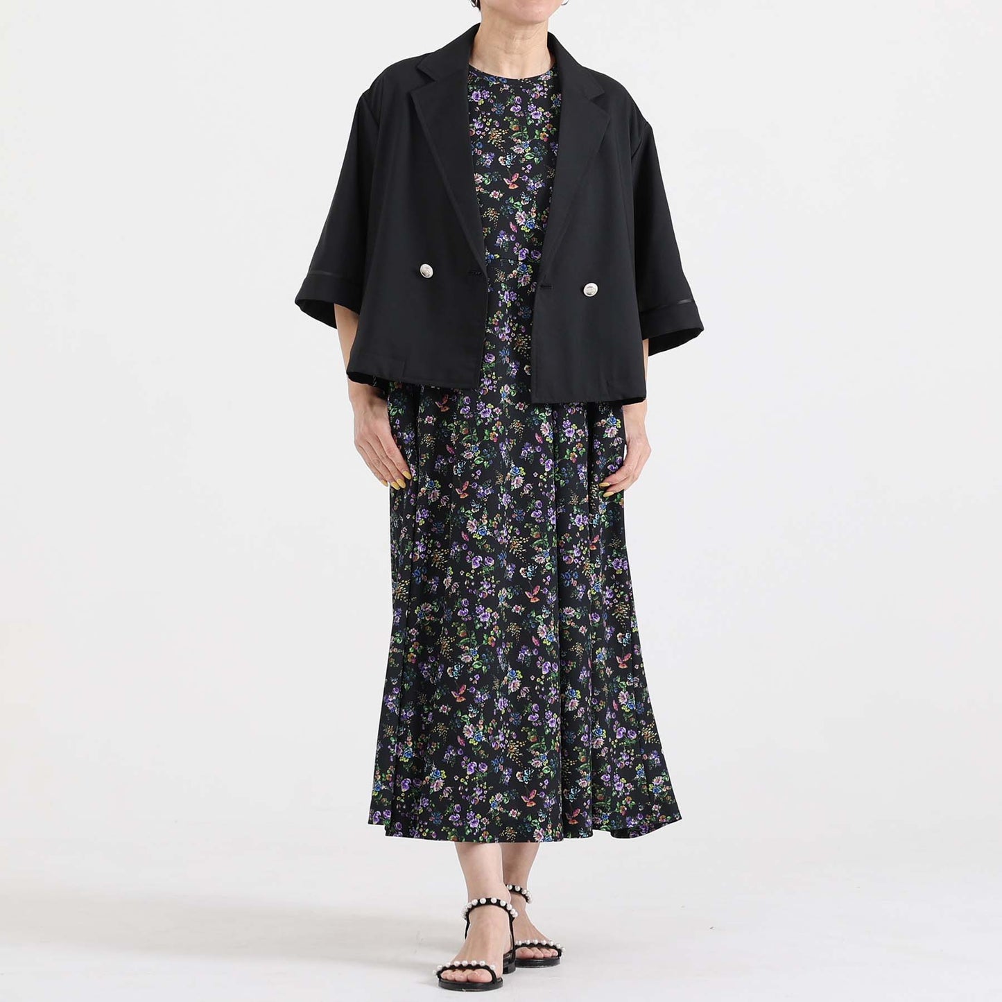 C-BL-83 Robin flower blouse WHITE