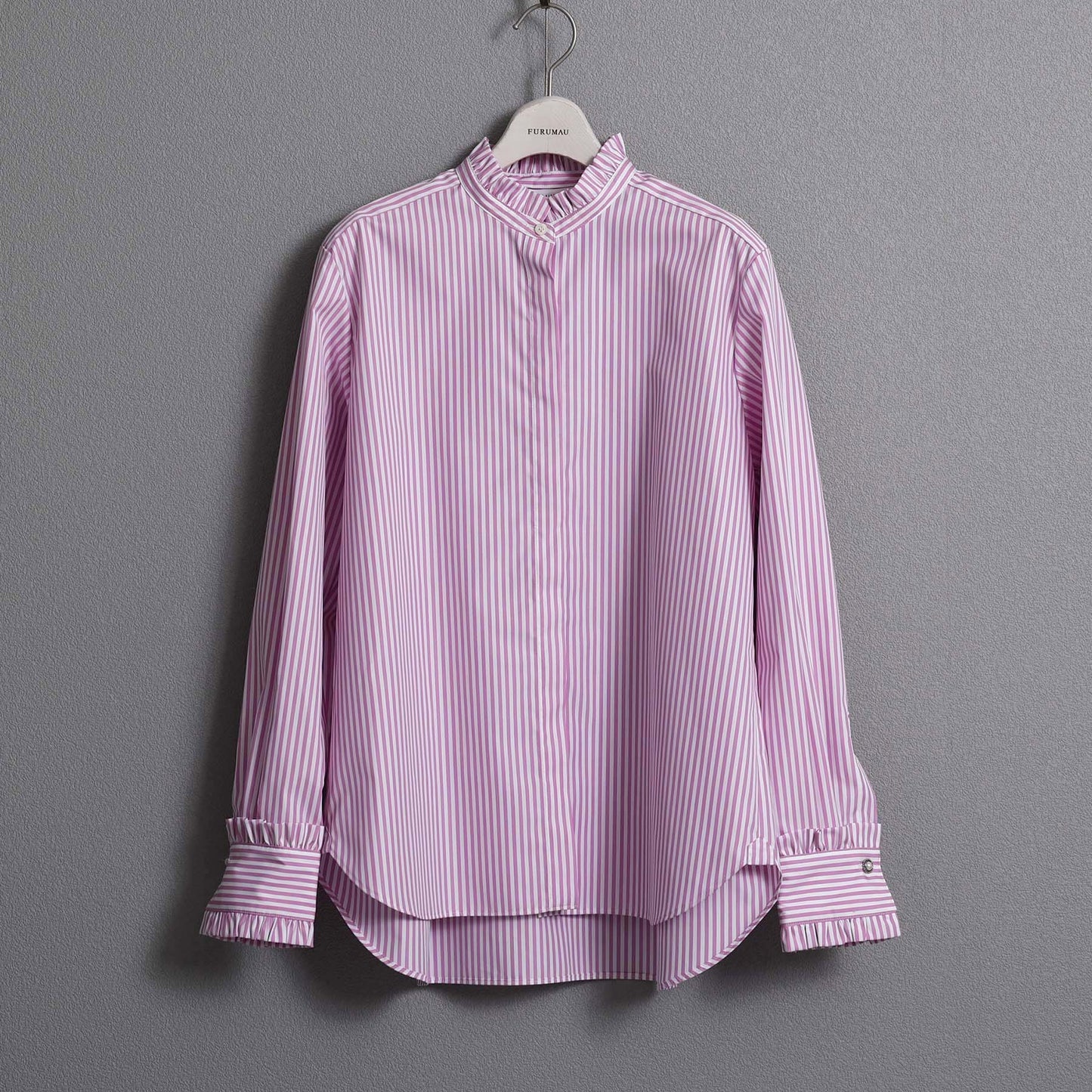 2026AW【9月上旬お届け予定】 F-SH-06「Stripe typewriter」Stand collar shirt【全3色】