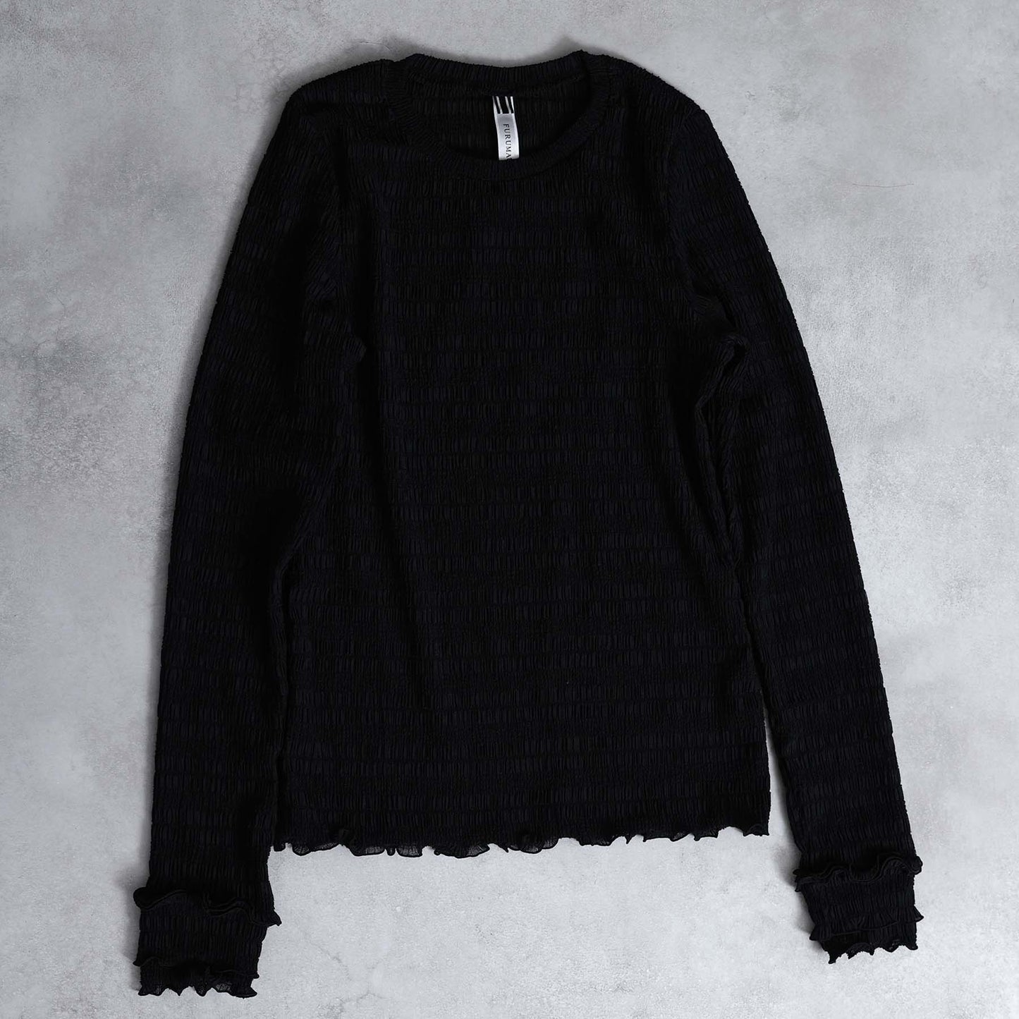 2026AW【9月下旬お届け予定】 F-CS-12「Shirring knit」Crew-neck tops【全4色】