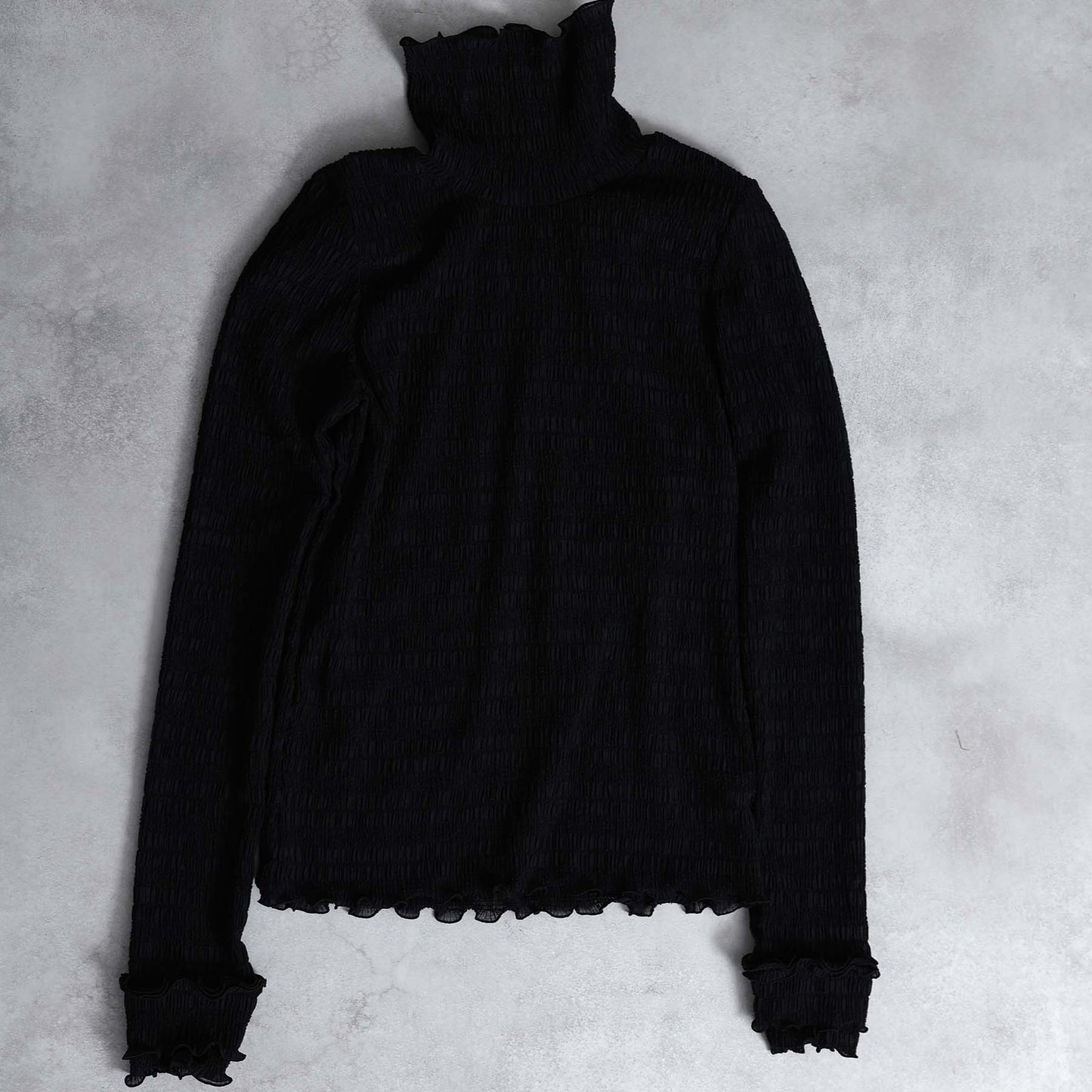2026AW【9月下旬お届け予定】 F-CS-11「Shirring knit」Turtle-neck tops【全4色】