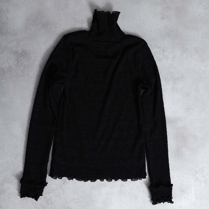 2026AW【9月下旬お届け予定】 F-CS-11「Shirring knit」Turtle-neck tops【全4色】