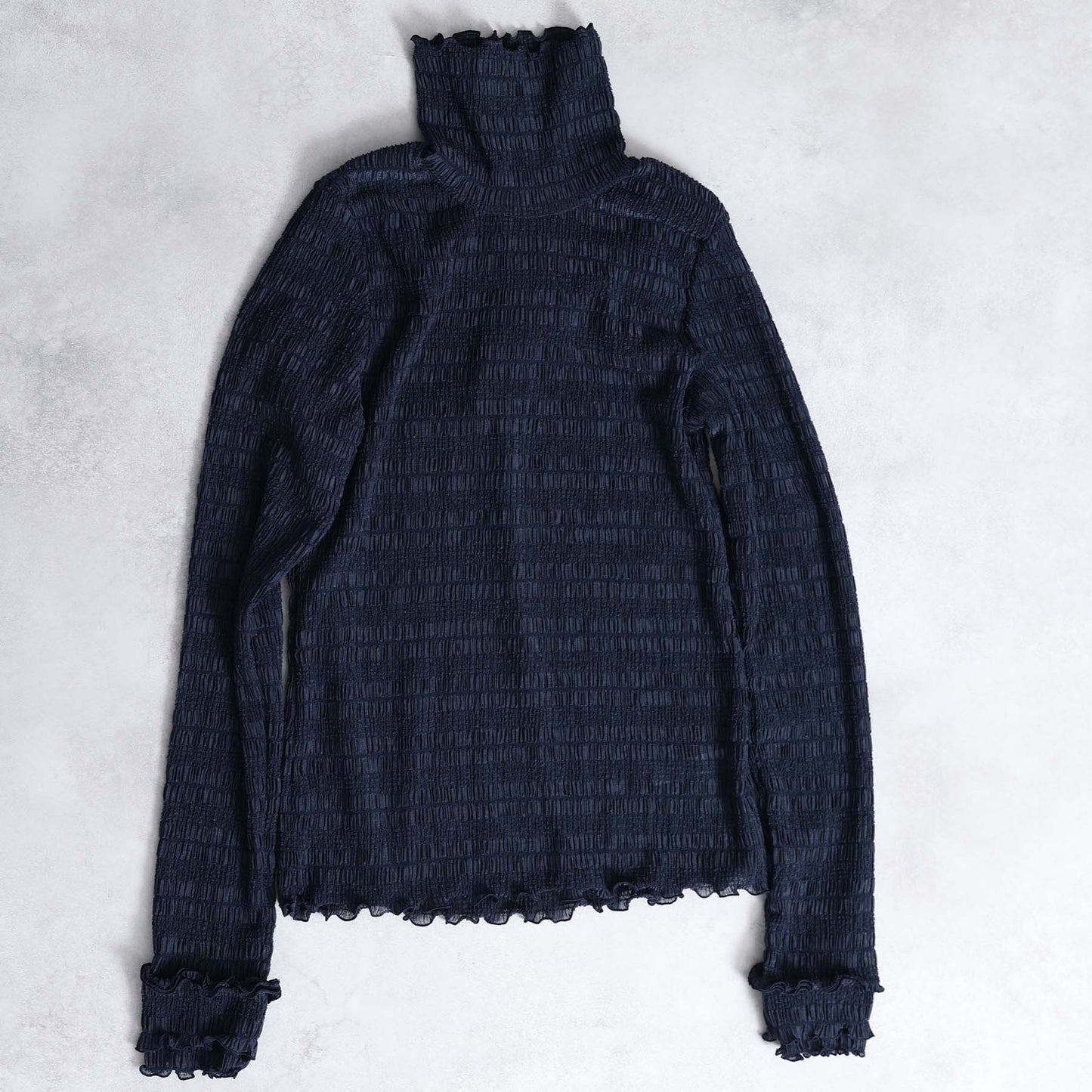 2026AW【9月下旬お届け予定】 F-CS-11「Shirring knit」Turtle-neck tops【全4色】