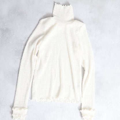 2026AW【9月下旬お届け予定】 F-CS-11「Shirring knit」Turtle-neck tops【全4色】