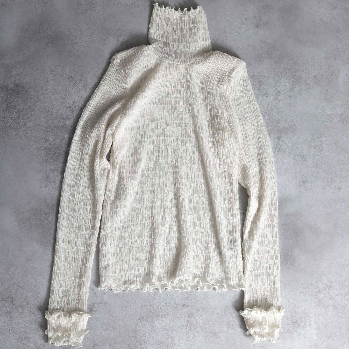 2026AW【9月下旬お届け予定】 F-CS-11「Shirring knit」Turtle-neck tops【全4色】