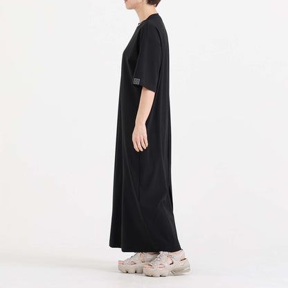 F-DR-04「Dry tricot knit」Straight dress【BLUE】