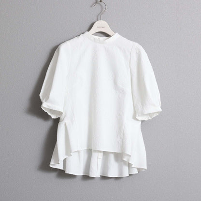 C-BL-83 Robin flower blouse WHITE