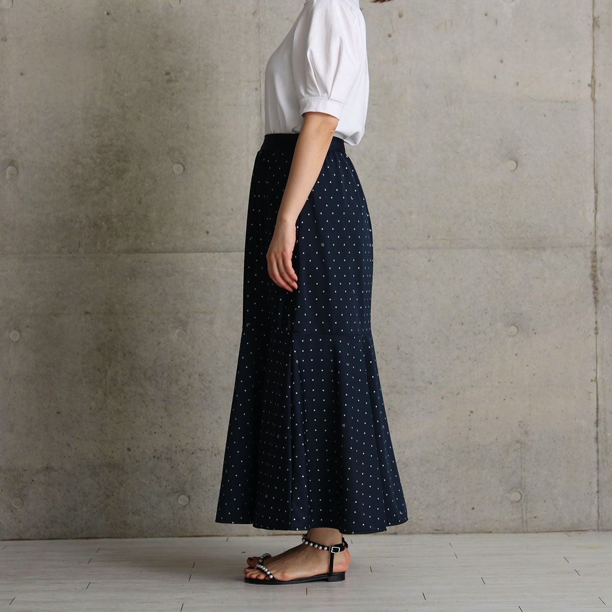 C-SK-121「Stella dot jersey」Mermaid skirt NAVY