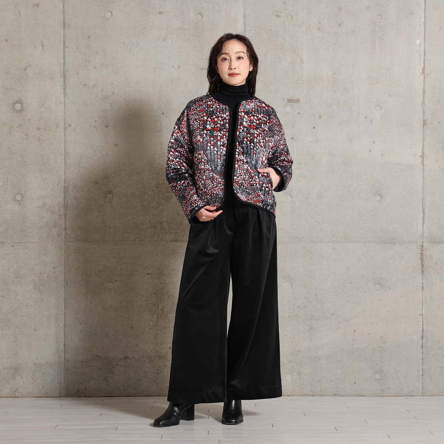 2026AW【11月下旬お届け予定】 F-JK-16「Stella quilt＆Fly me to the moon」Reversible jacket【全2色】