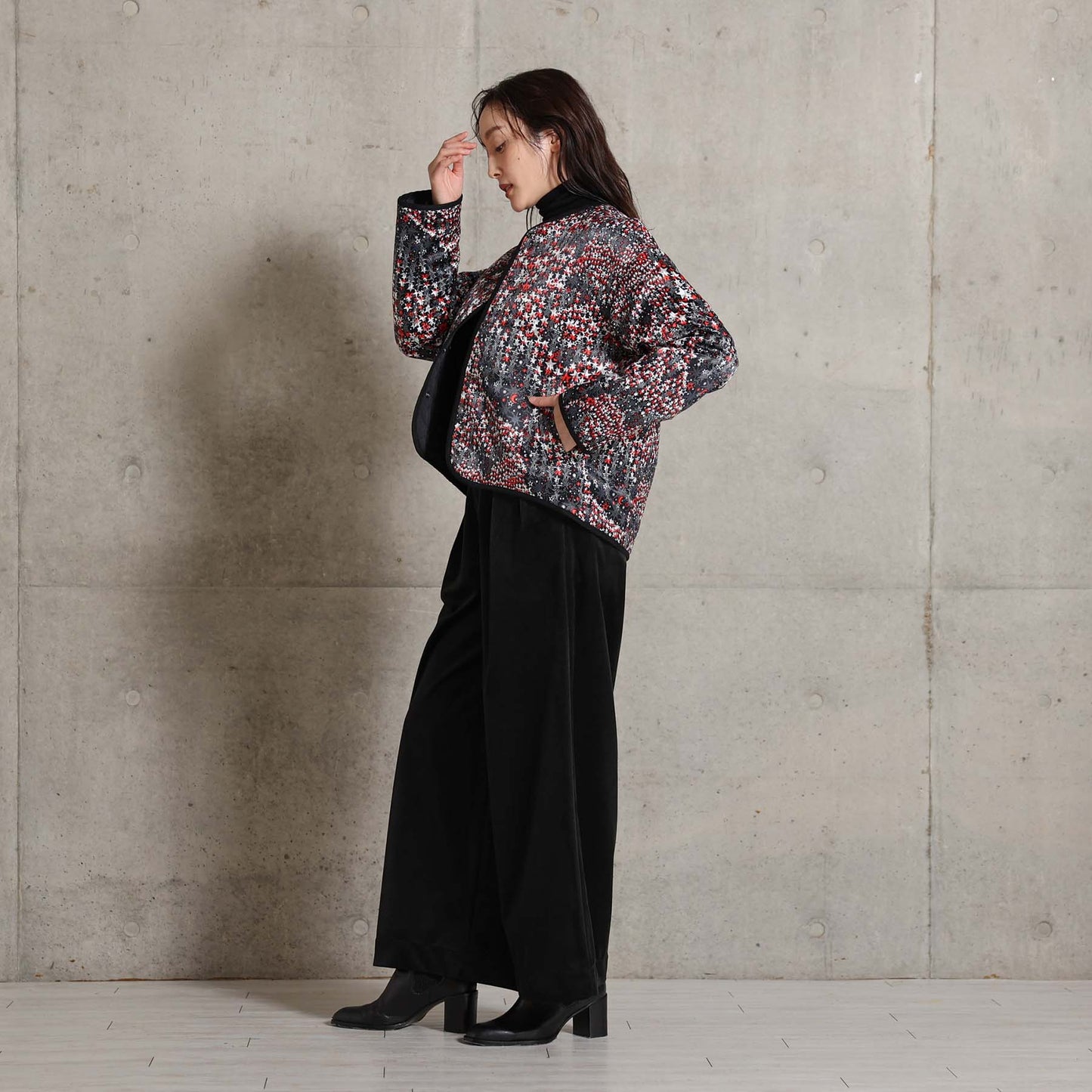 2026AW【11月下旬お届け予定】 F-JK-16「Stella quilt＆Fly me to the moon」Reversible jacket【全2色】