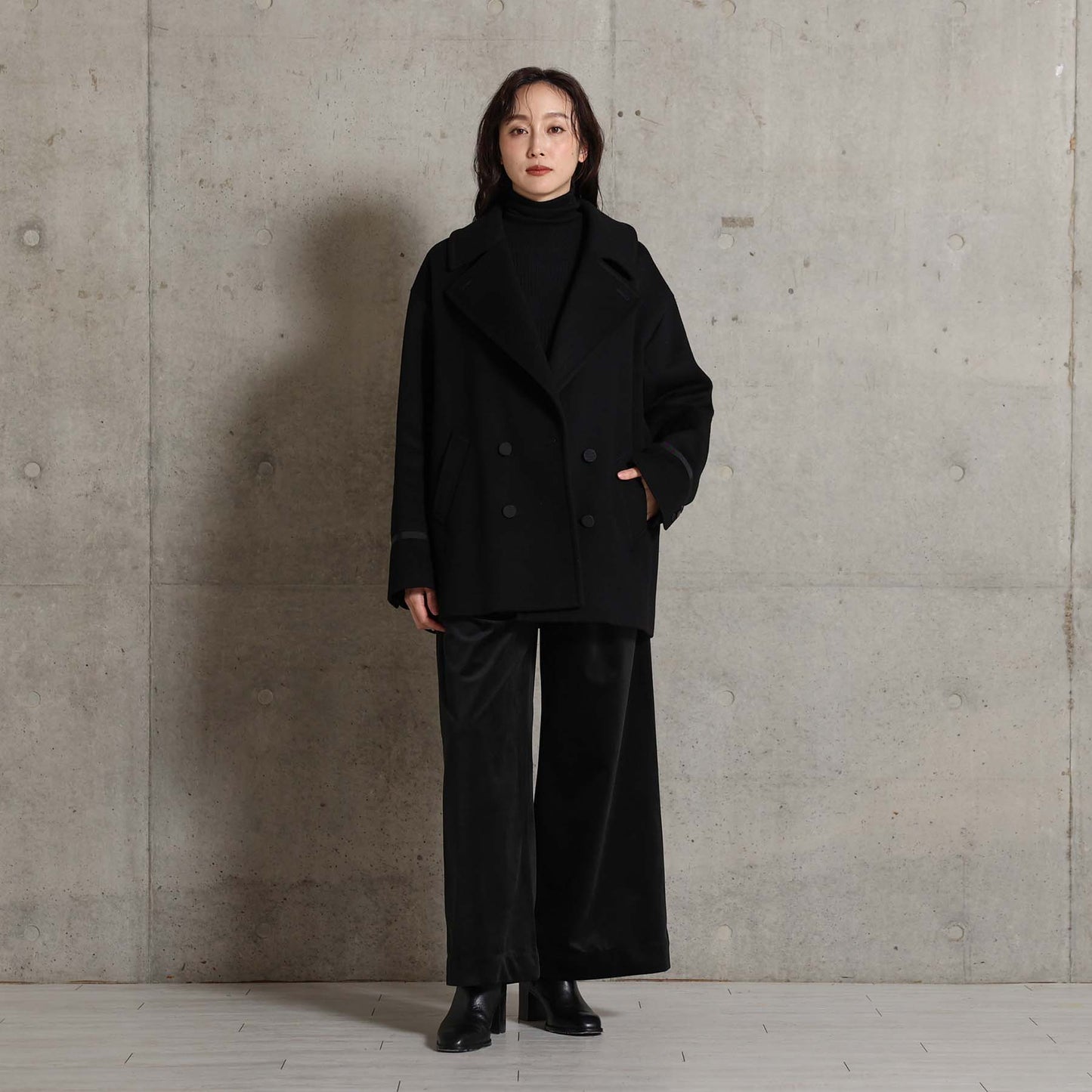 2026AW【11月中旬お届け予定】 F-PT-14「Velvet twill」Tuck wide pants【全4色】