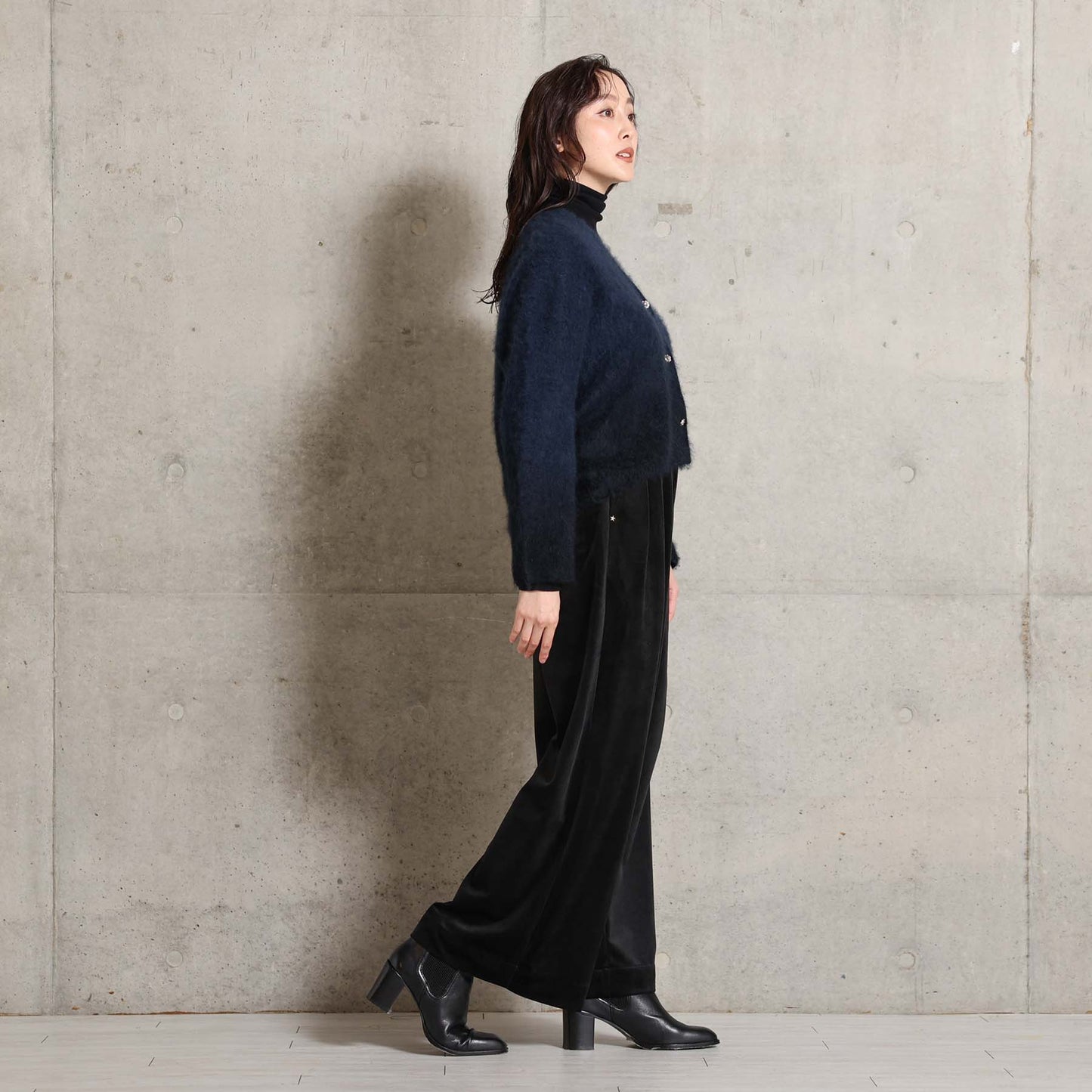 2026AW【10月下旬お届け予定】 F-KN-07「Pure Feather cashmere」V-neck cardigan【全4色】