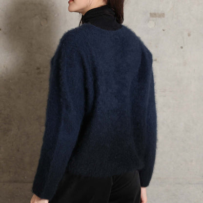 2026AW【10月下旬お届け予定】 F-KN-07「Pure Feather cashmere」V-neck cardigan【全4色】